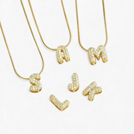 Mini Zircon Letter Necklace