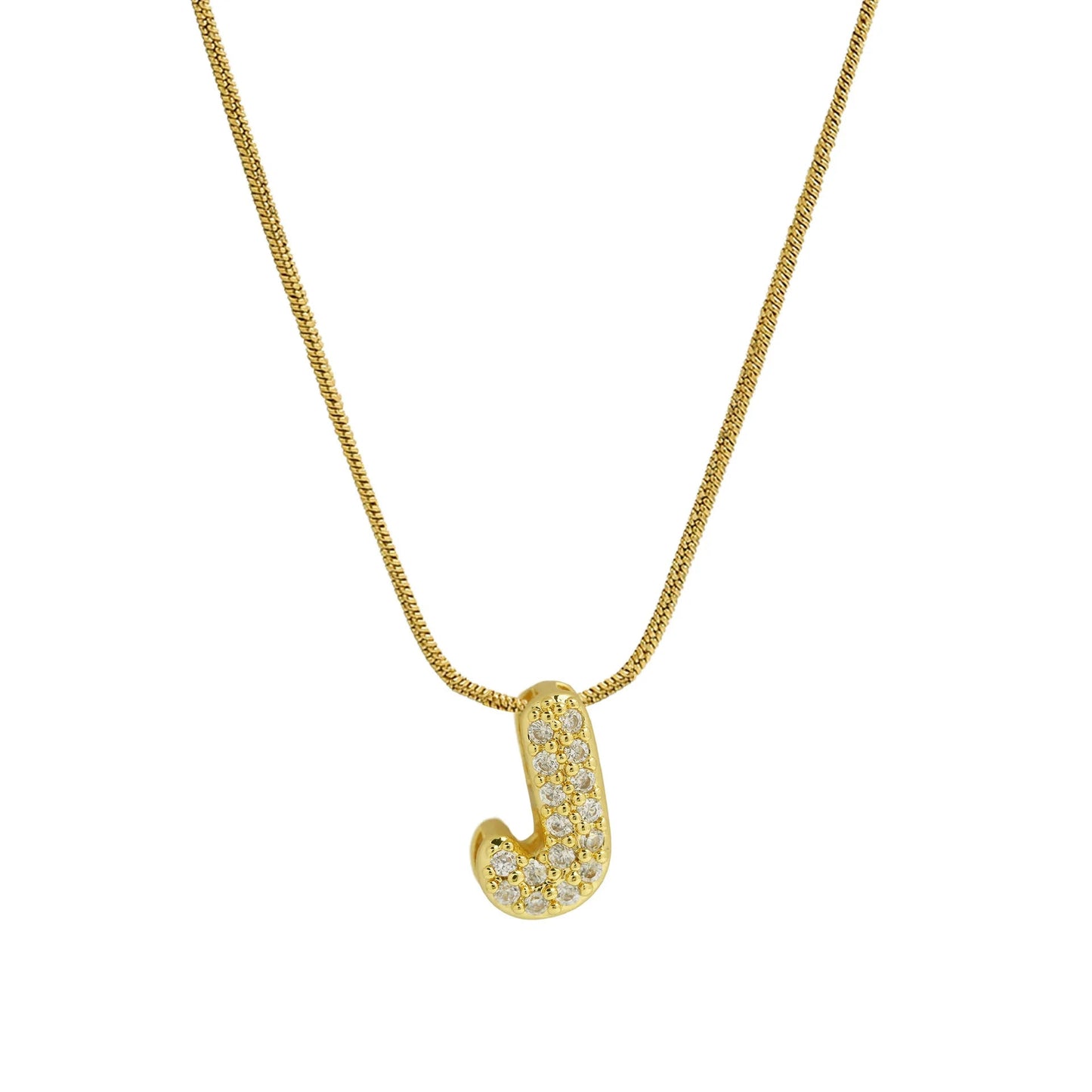 Mini Zircon Letter Necklace - MAURÉ