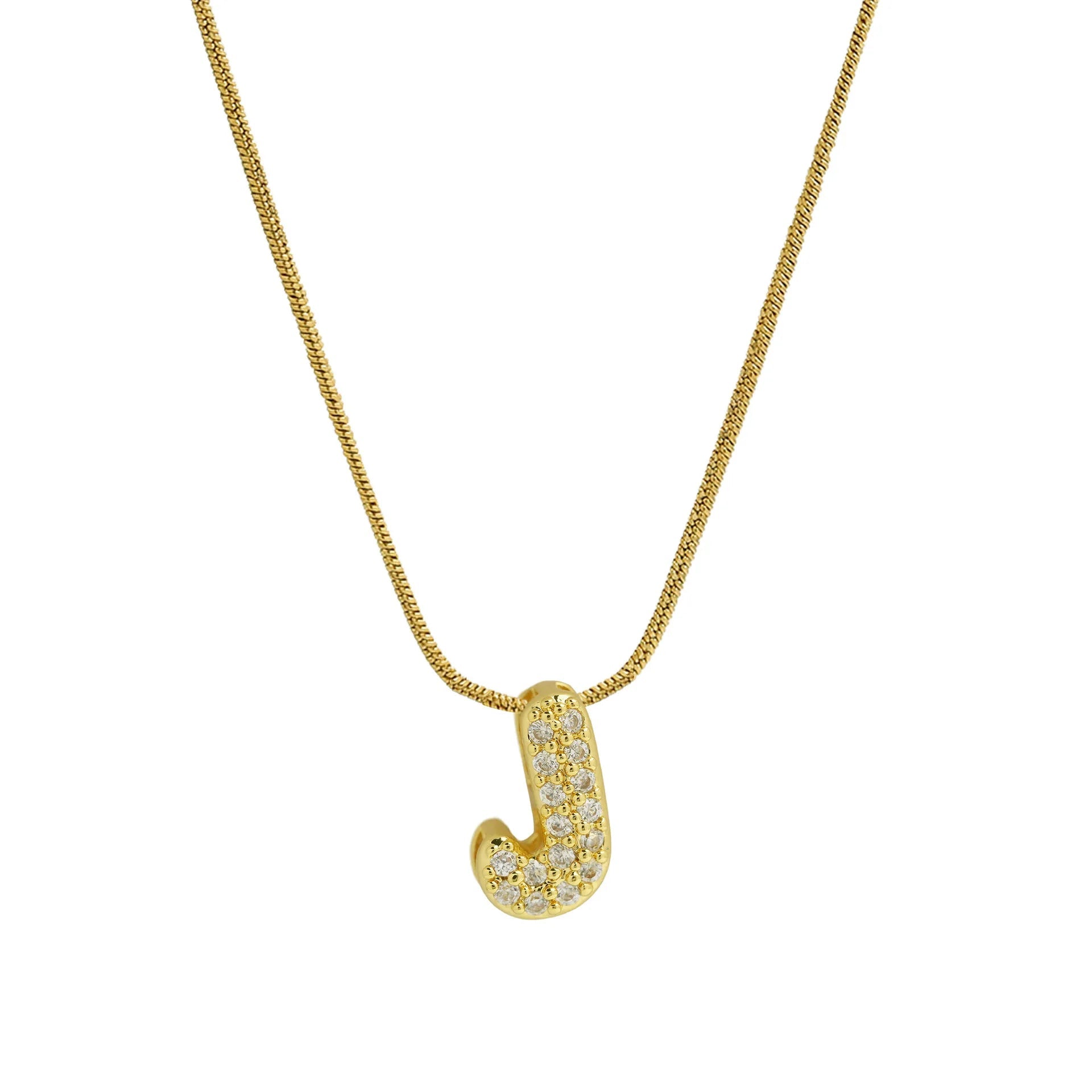 Mini Zircon Letter Necklace - MAURÉ