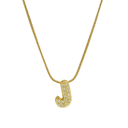 Mini Zircon Letter Necklace - MAURÉ