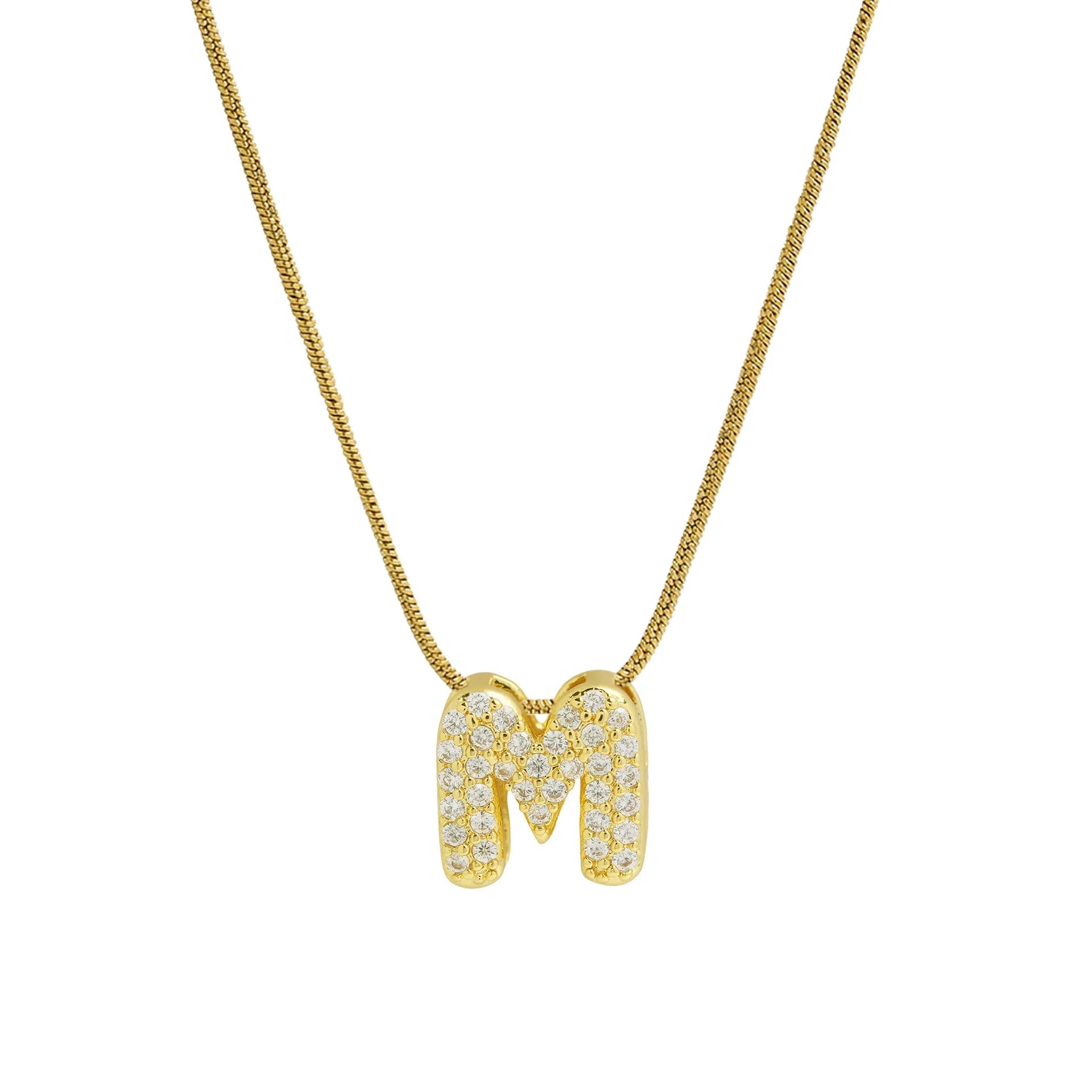 Mini Zircon Letter Necklace - MAURÉ