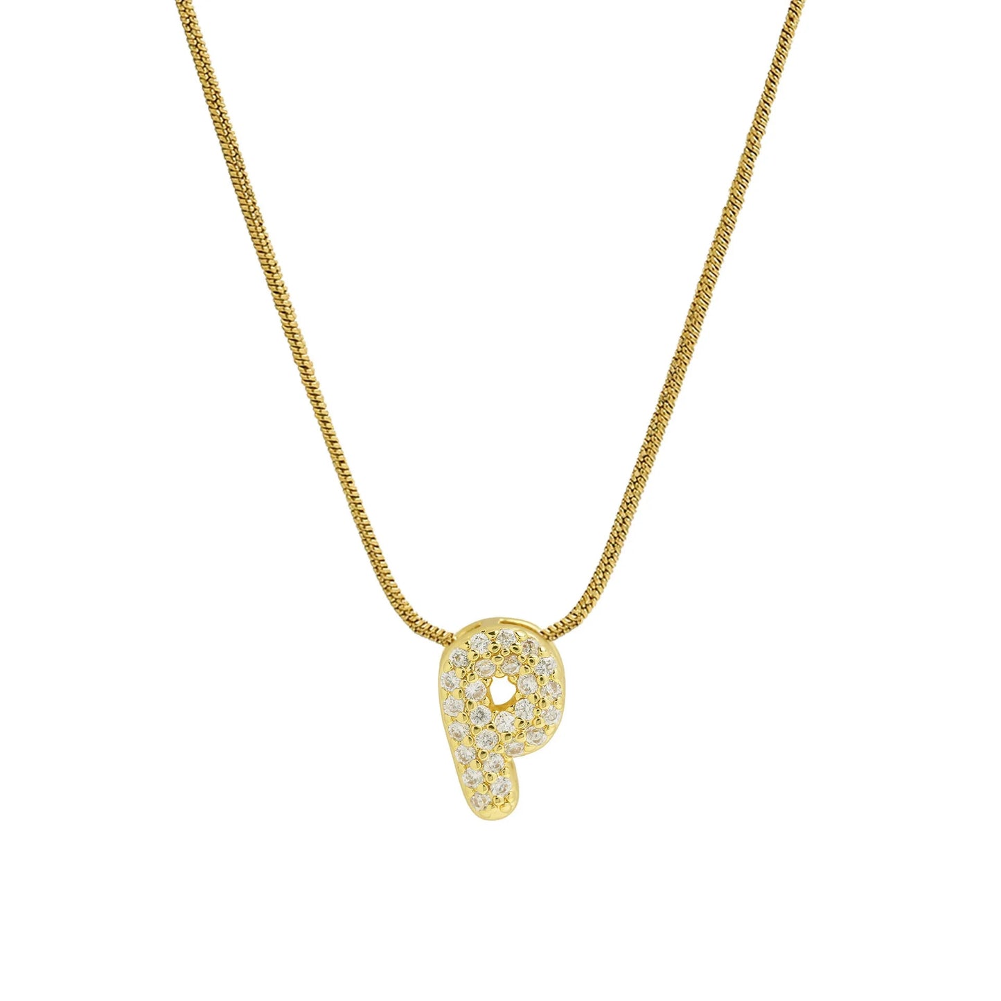 Mini Zircon Letter Necklace - MAURÉ