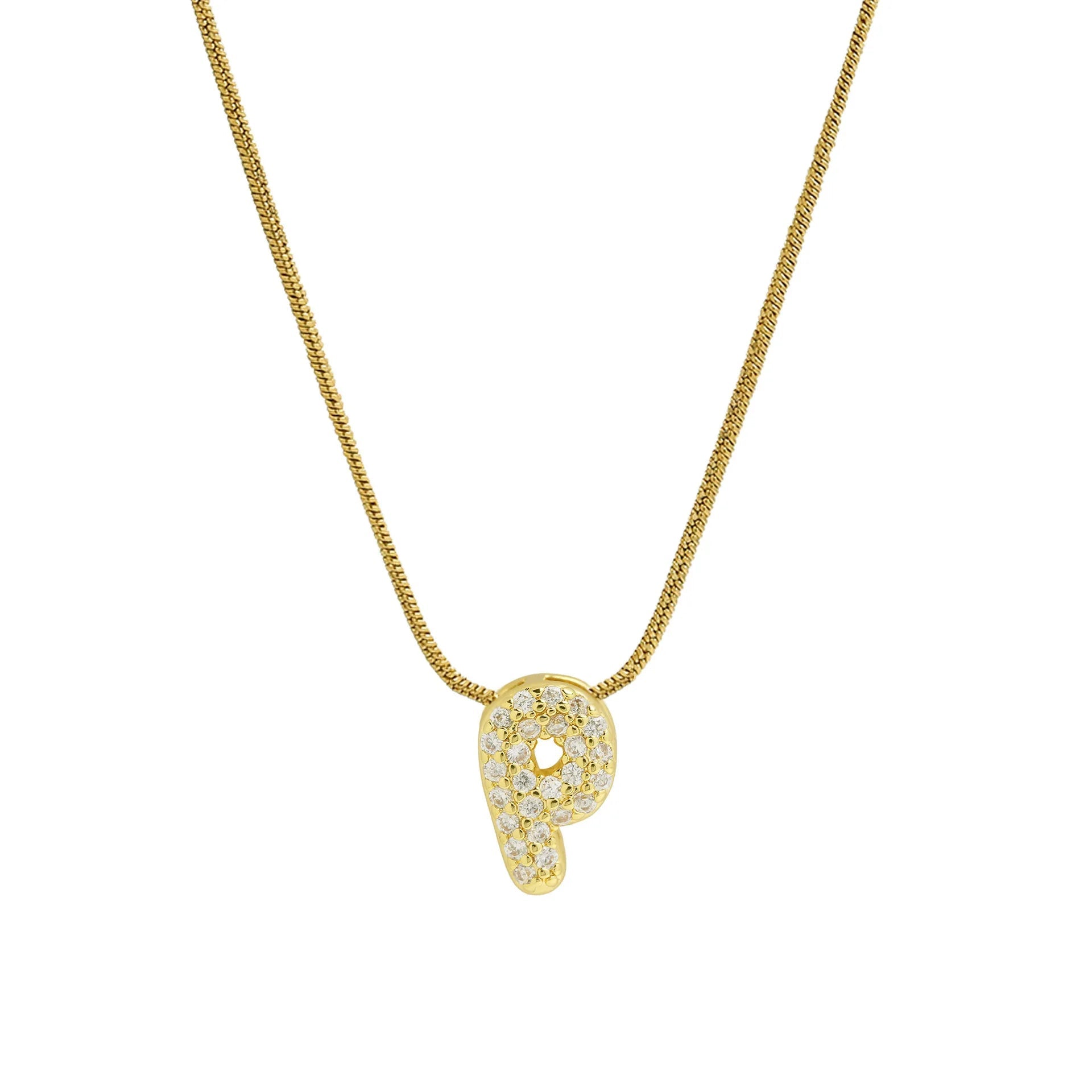 Mini Zircon Letter Necklace - MAURÉ