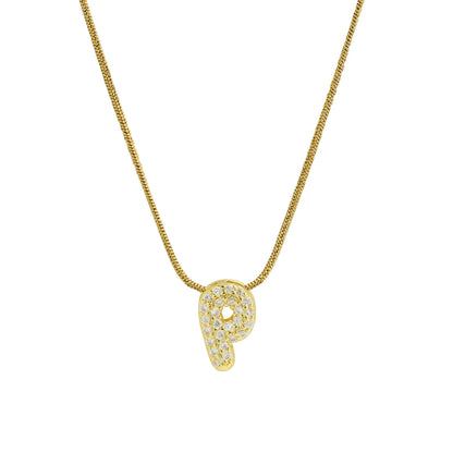 Mini Zircon Letter Necklace - MAURÉ