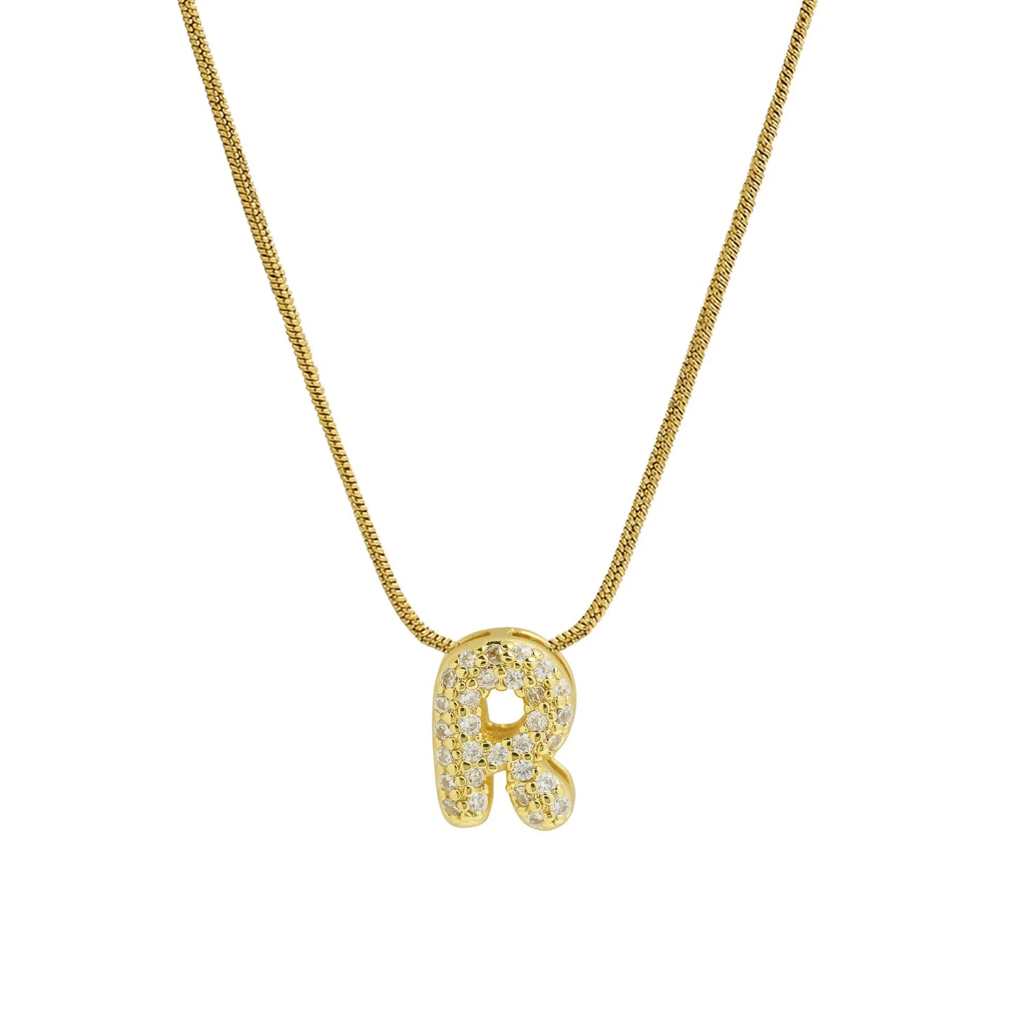 Mini Zircon Letter Necklace - MAURÉ