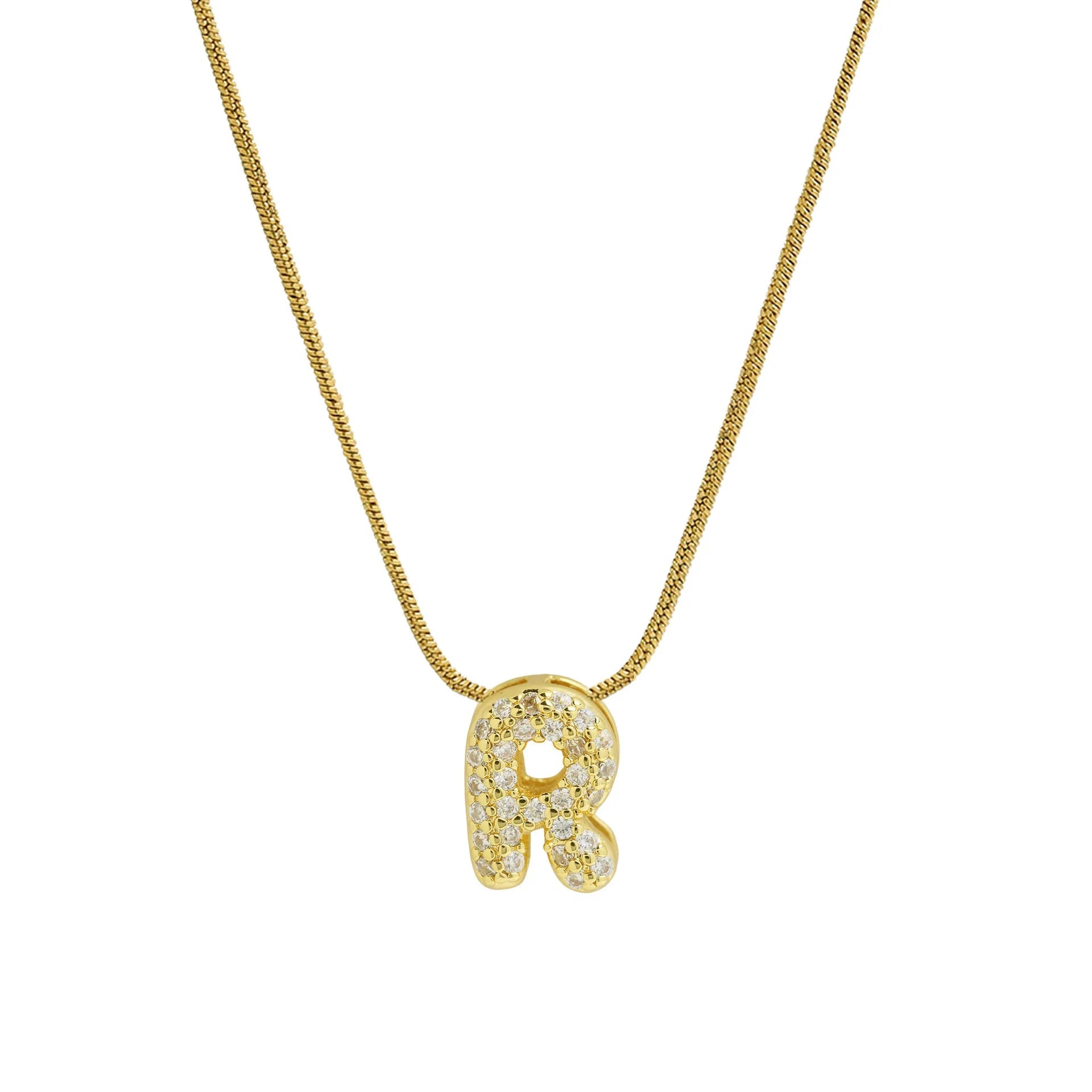 Mini Zircon Letter Necklace - MAURÉ