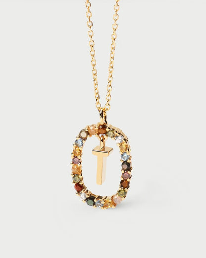 Moissanite Color Letter Necklace - 925 Sterling Silver - MAURÉ