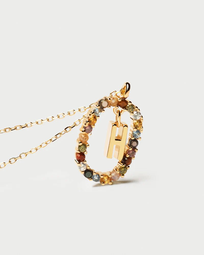 Moissanite Color Letter Necklace - 925 Sterling Silver - MAURÉ