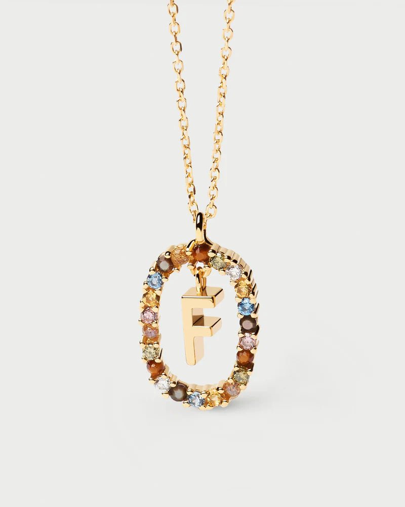 Moissanite Color Letter Necklace - 925 Sterling Silver - MAURÉ