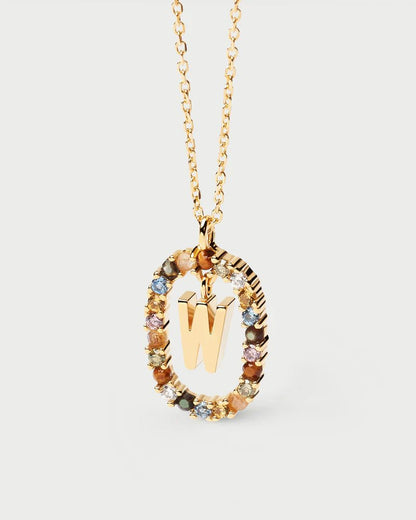 Moissanite Color Letter Necklace - 925 Sterling Silver - MAURÉ