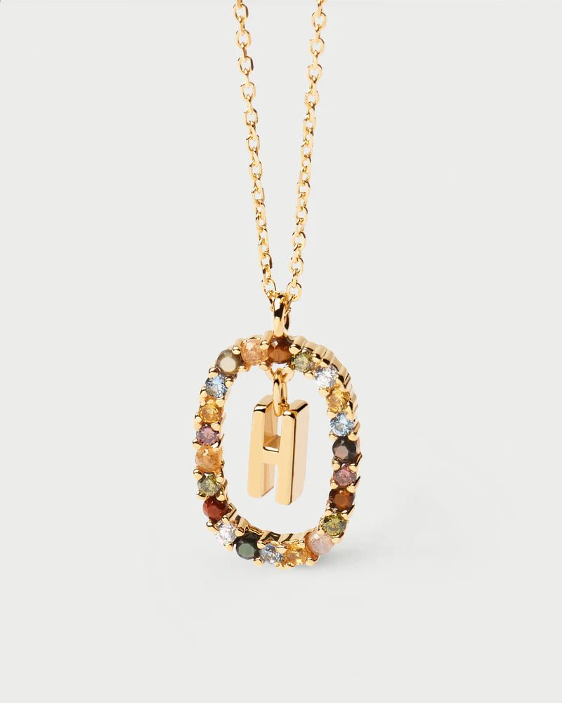 Moissanite Color Letter Necklace - 925 Sterling Silver - MAURÉ