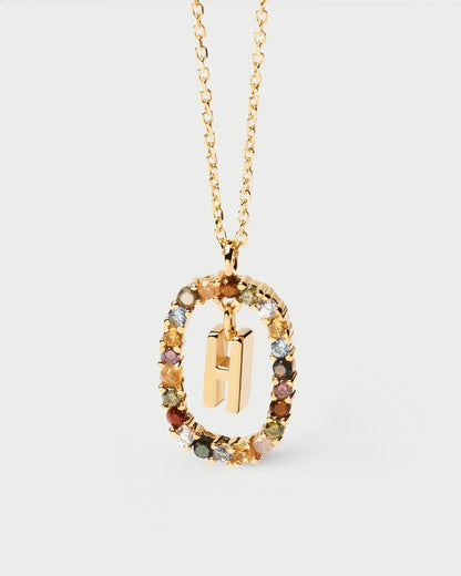 Moissanite Color Letter Necklace - 925 Sterling Silver - MAURÉ