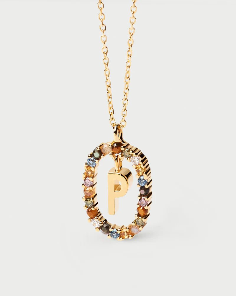 Moissanite Color Letter Necklace - 925 Sterling Silver - MAURÉ