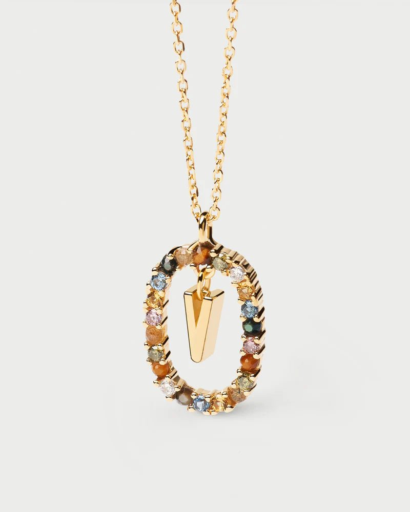 Moissanite Color Letter Necklace - 925 Sterling Silver - MAURÉ