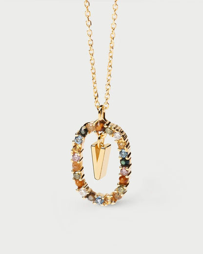 Moissanite Color Letter Necklace - 925 Sterling Silver - MAURÉ