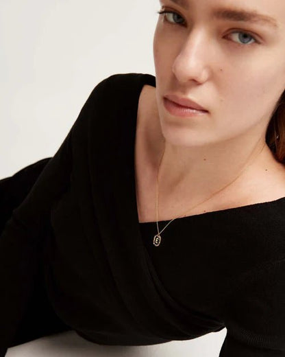 Moissanite Color Letter Necklace - 925 Sterling Silver - MAURÉ