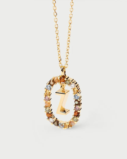 Moissanite Color Letter Necklace - 925 Sterling Silver - MAURÉ