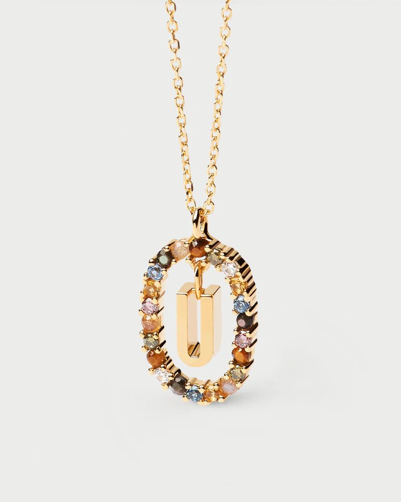 Moissanite Color Letter Necklace - 925 Sterling Silver - MAURÉ