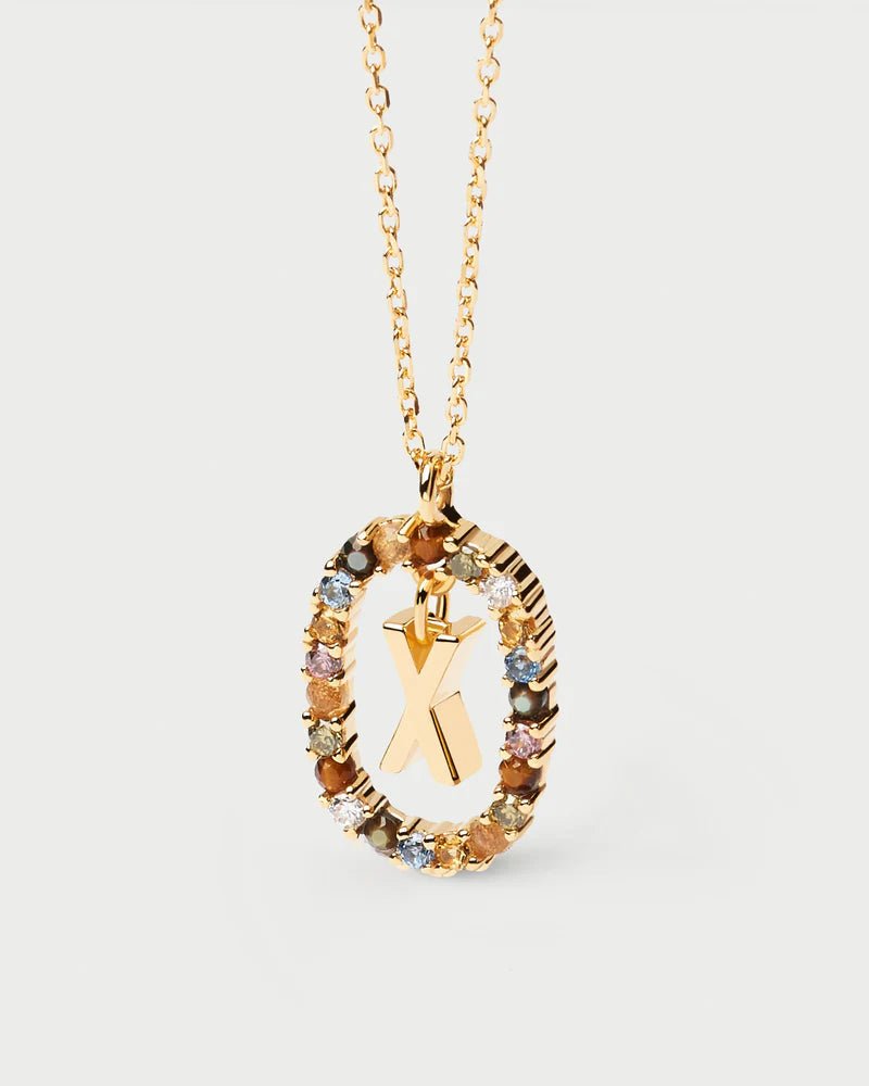 Moissanite Color Letter Necklace - 925 Sterling Silver - MAURÉ