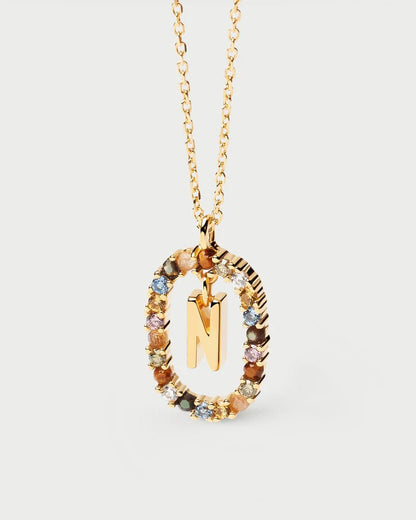 Moissanite Color Letter Necklace - 925 Sterling Silver - MAURÉ