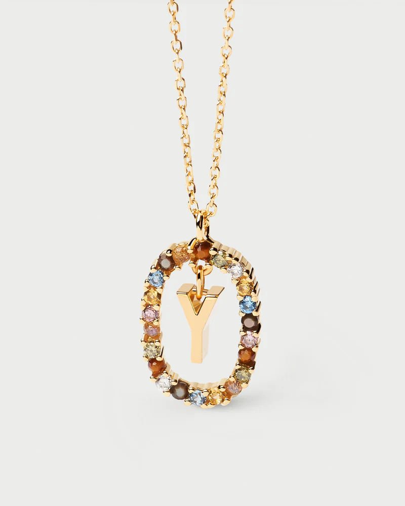 Moissanite Color Letter Necklace - 925 Sterling Silver - MAURÉ