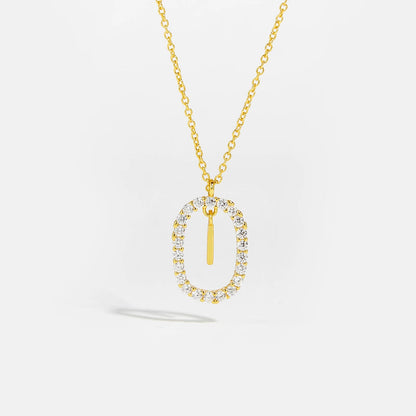 Moissanite Letter Necklace - 925 Sterling Silver - MAURÉ