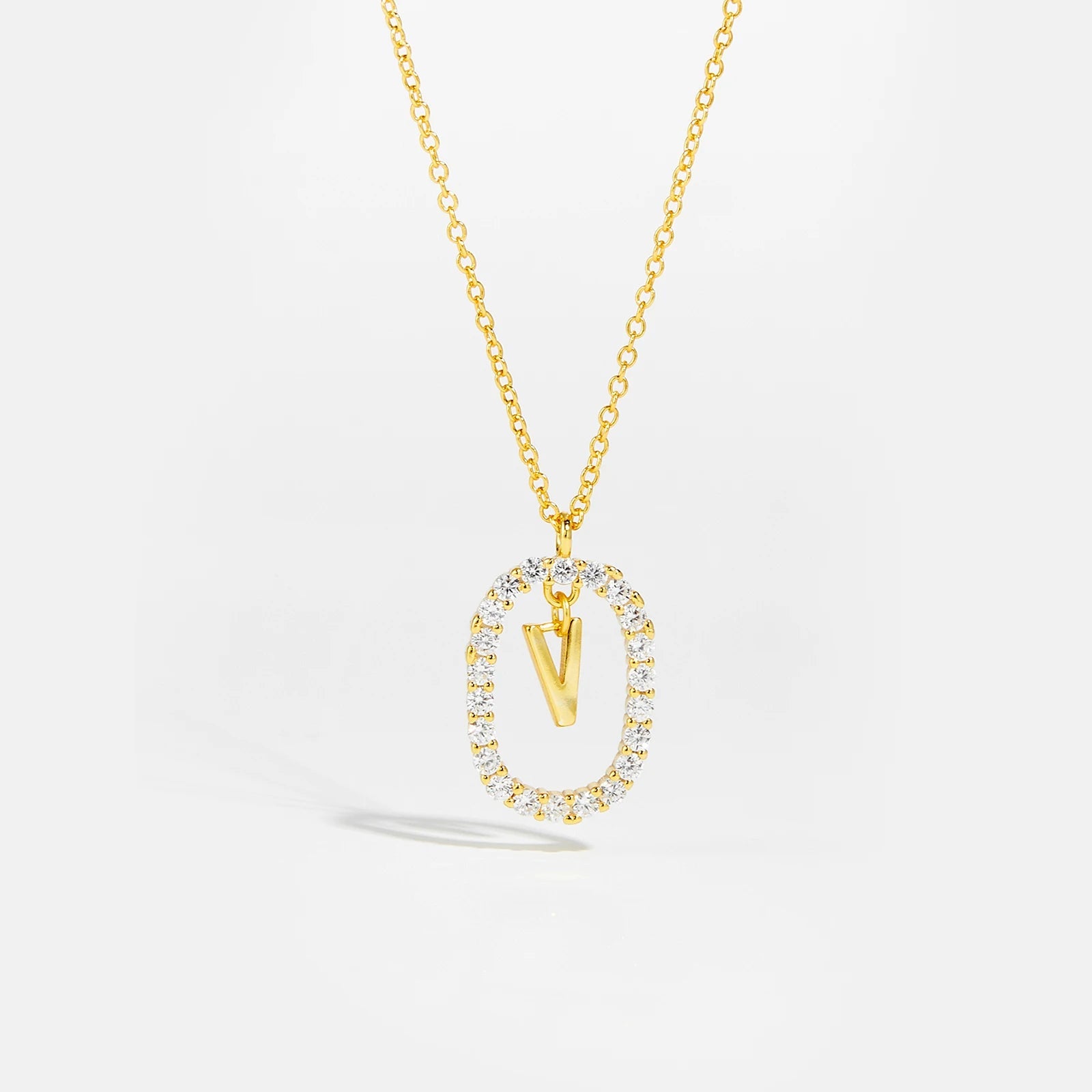 Moissanite Letter Necklace - 925 Sterling Silver - MAURÉ