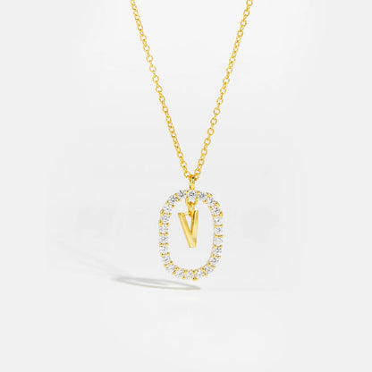 Moissanite Letter Necklace - 925 Sterling Silver - MAURÉ