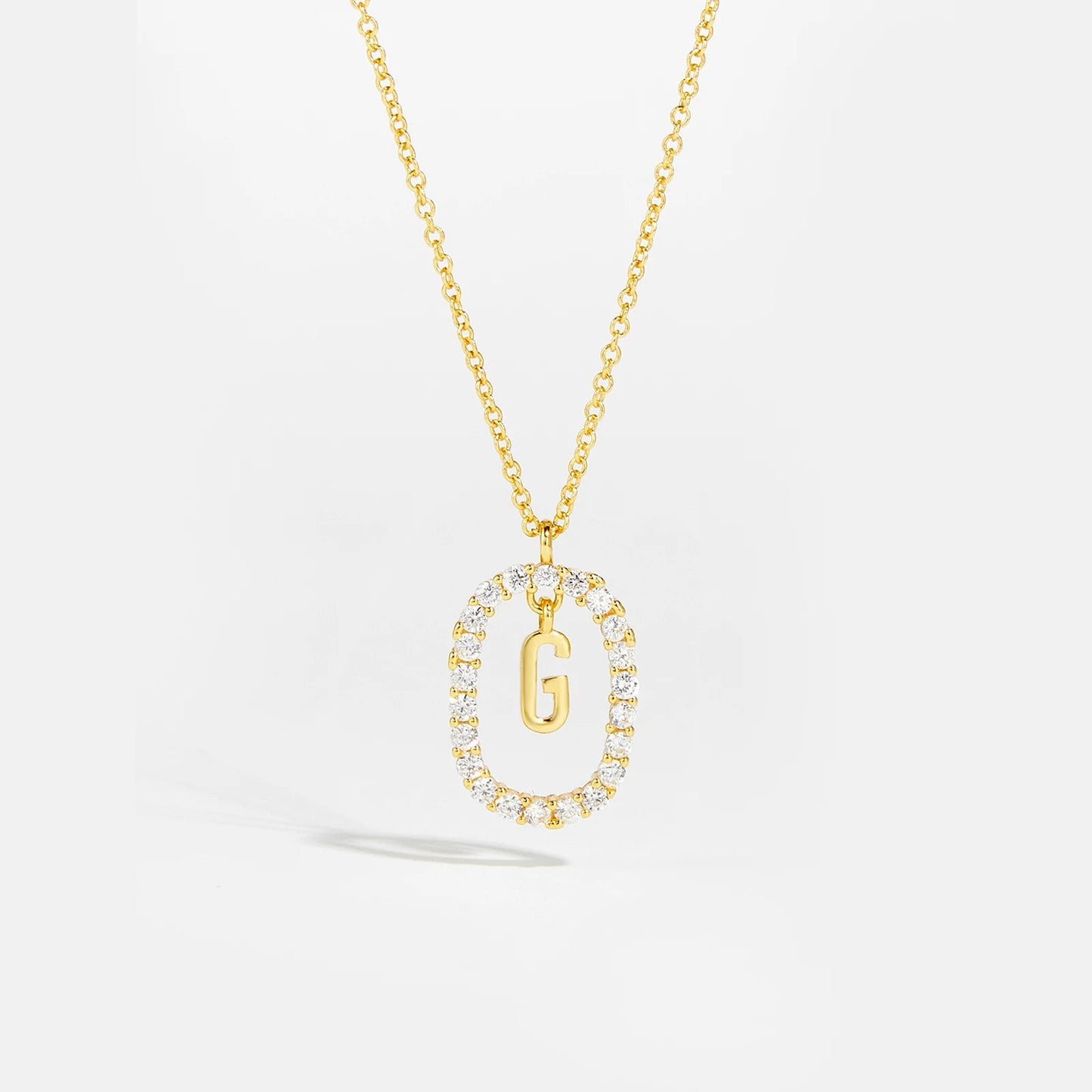 Moissanite Letter Necklace - 925 Sterling Silver - MAURÉ