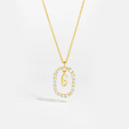 Moissanite Letter Necklace - 925 Sterling Silver - MAURÉ