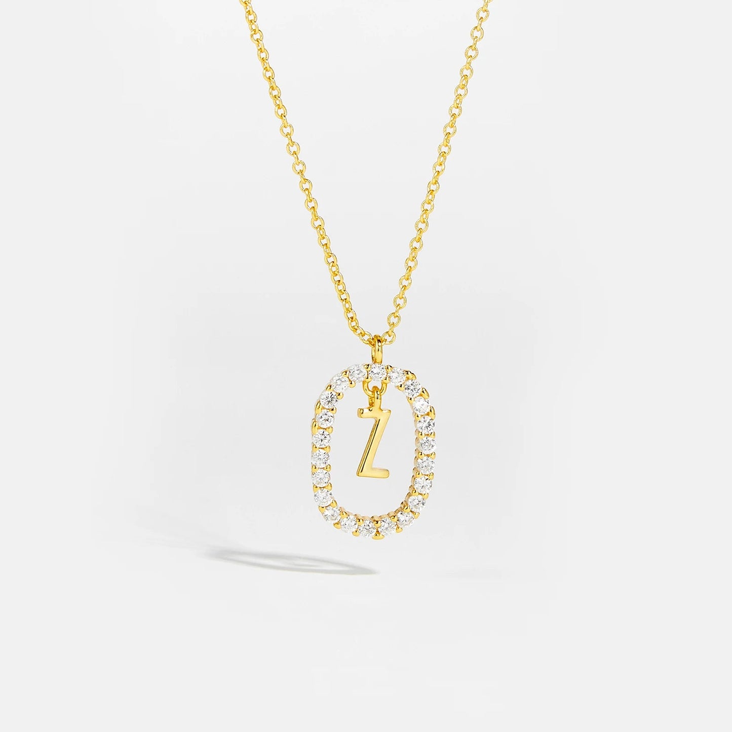 Moissanite Letter Necklace - 925 Sterling Silver - MAURÉ