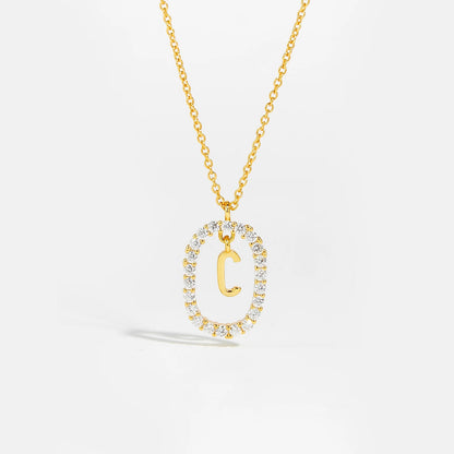 Moissanite Letter Necklace - 925 Sterling Silver - MAURÉ