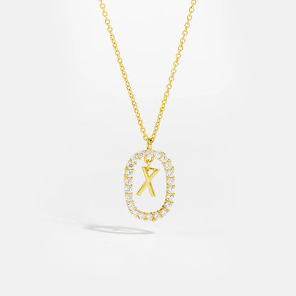 Moissanite Letter Necklace - 925 Sterling Silver - MAURÉ