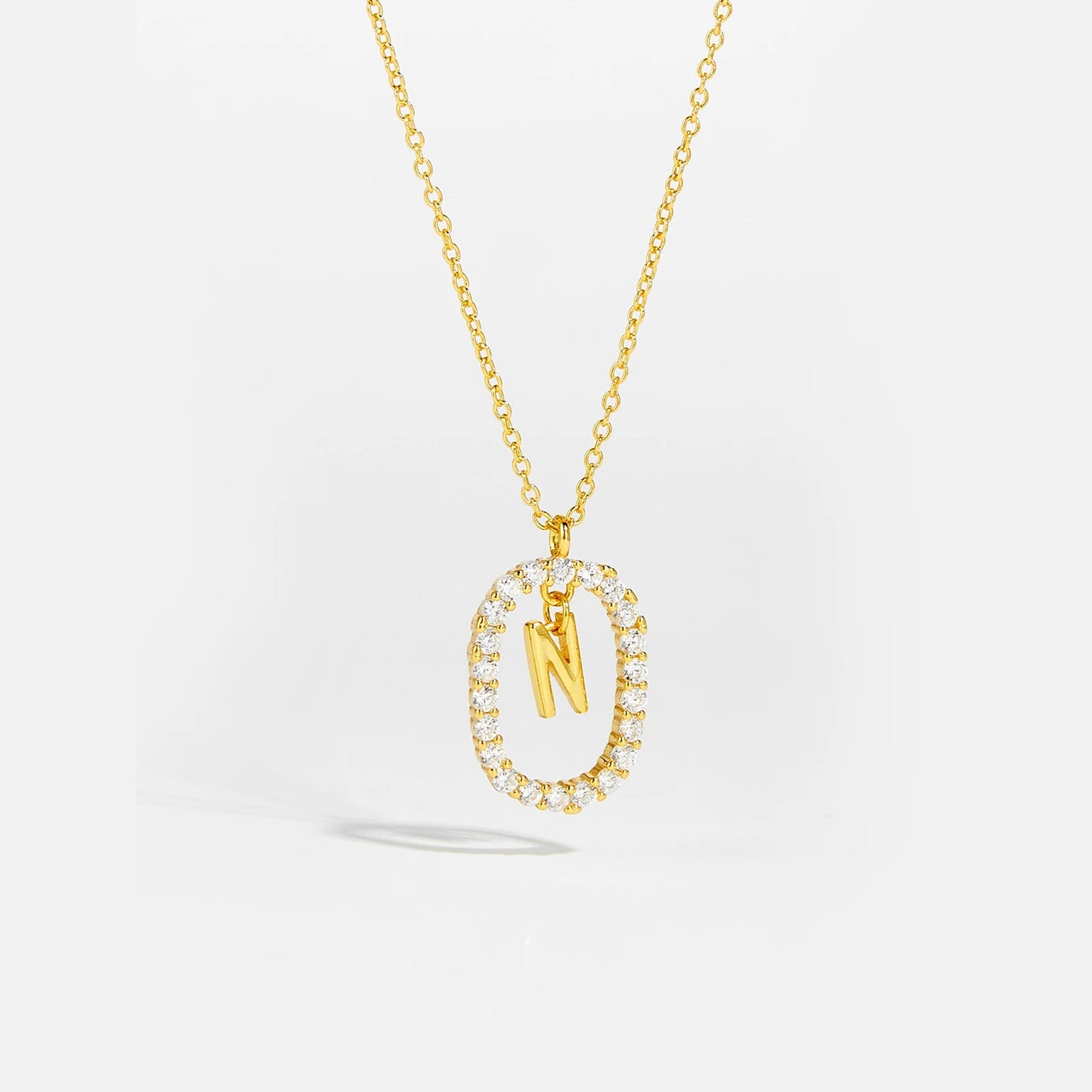 Moissanite Letter Necklace - 925 Sterling Silver - MAURÉ