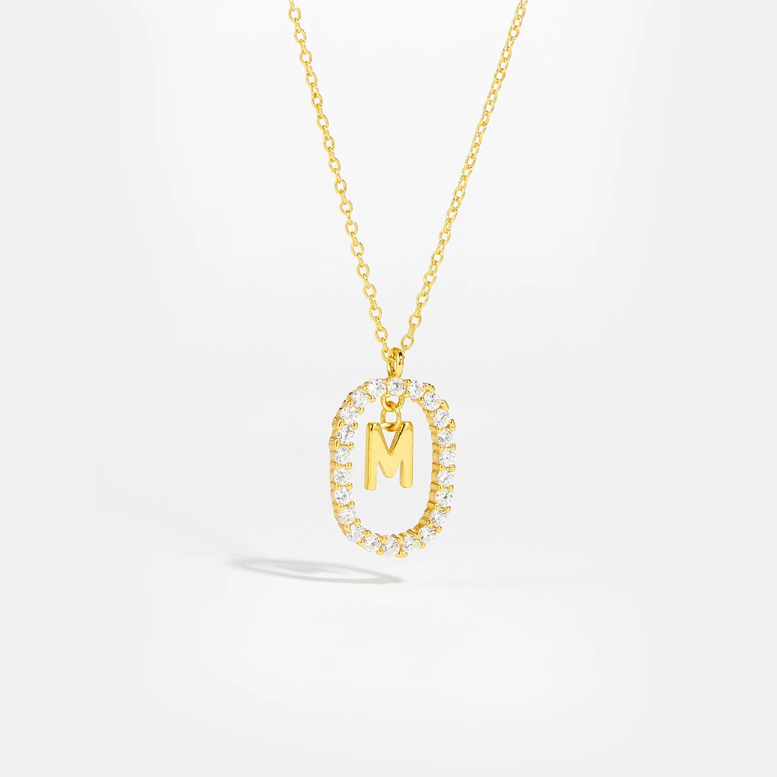 Moissanite Letter Necklace - 925 Sterling Silver - MAURÉ