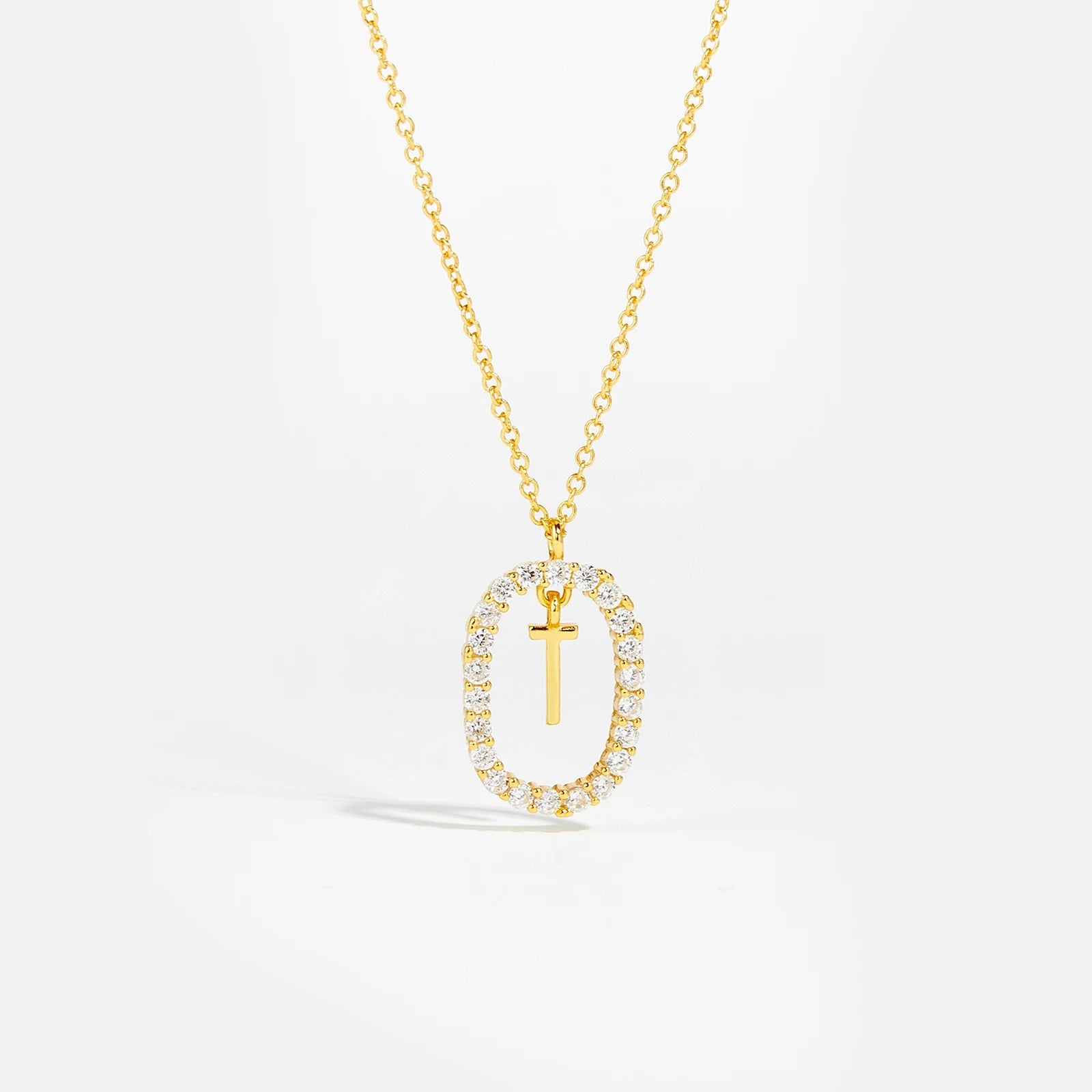 Moissanite Letter Necklace - 925 Sterling Silver - MAURÉ