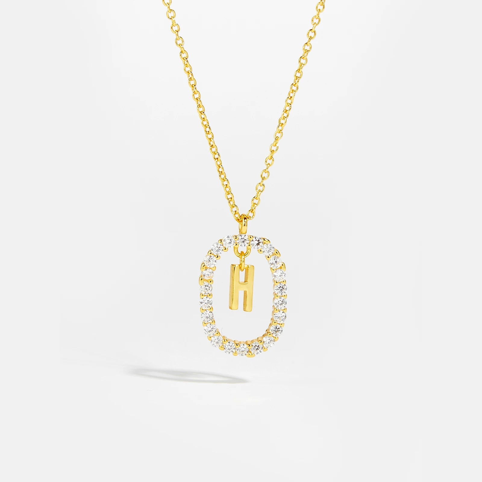 Moissanite Letter Necklace - 925 Sterling Silver - MAURÉ