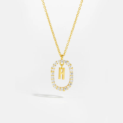 Moissanite Letter Necklace - 925 Sterling Silver - MAURÉ