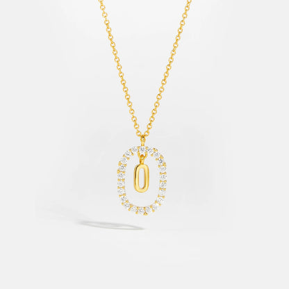 Moissanite Letter Necklace - 925 Sterling Silver - MAURÉ