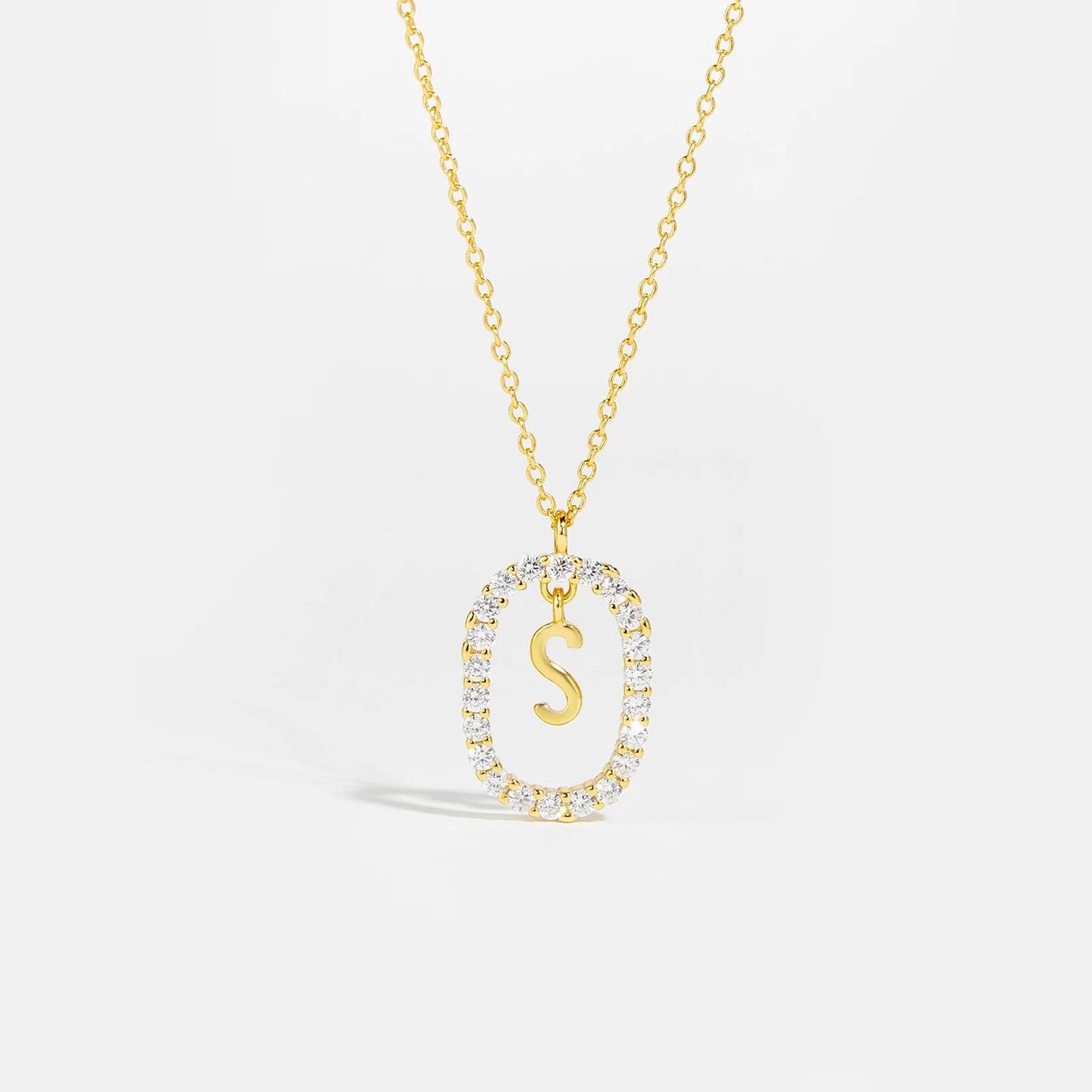 Moissanite Letter Necklace - 925 Sterling Silver - MAURÉ