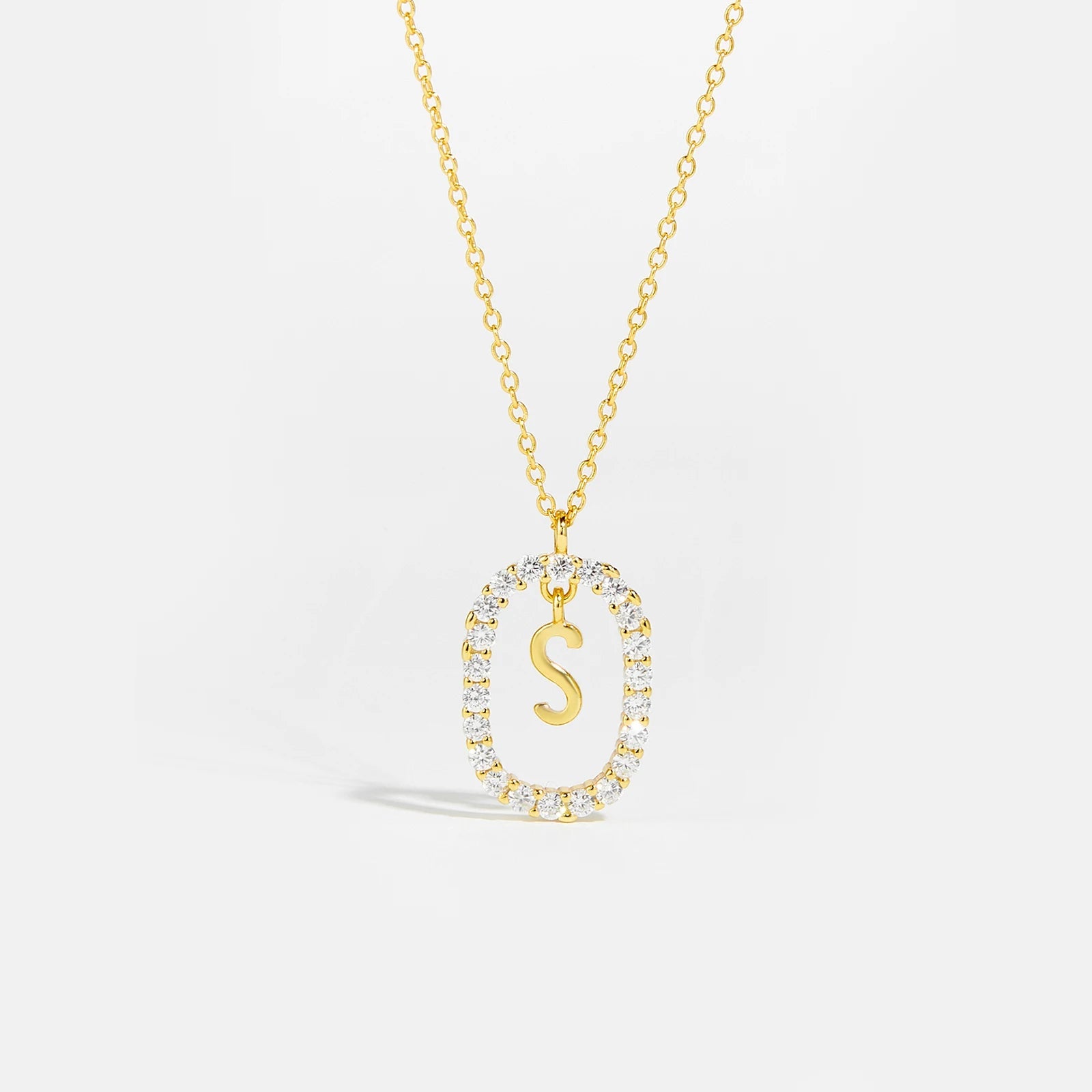 Moissanite Letter Necklace - 925 Sterling Silver - MAURÉ