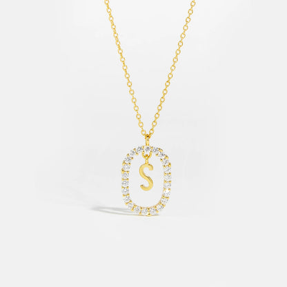 Moissanite Letter Necklace - 925 Sterling Silver - MAURÉ