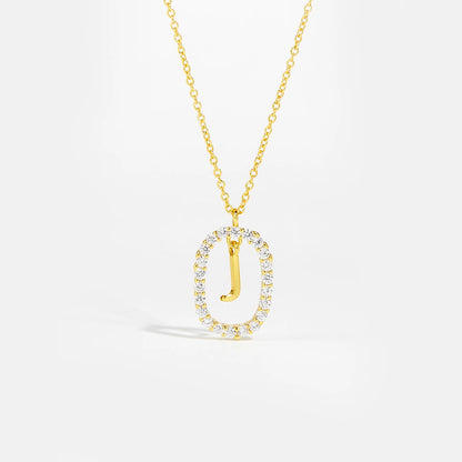 Moissanite Letter Necklace - 925 Sterling Silver - MAURÉ