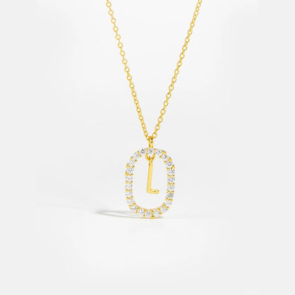 Moissanite Letter Necklace - 925 Sterling Silver - MAURÉ