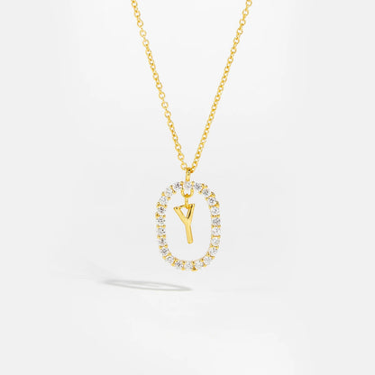 Moissanite Letter Necklace - 925 Sterling Silver - MAURÉ
