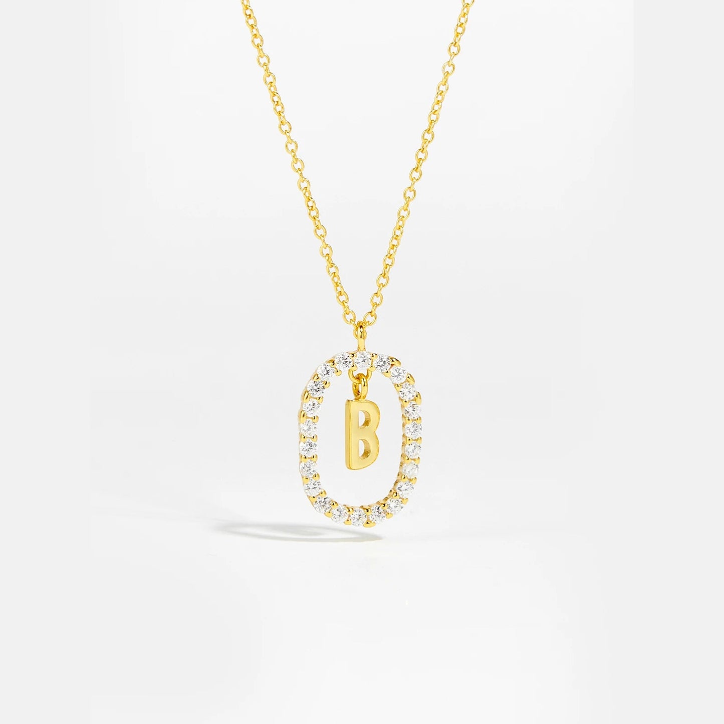 Moissanite Letter Necklace - 925 Sterling Silver - MAURÉ