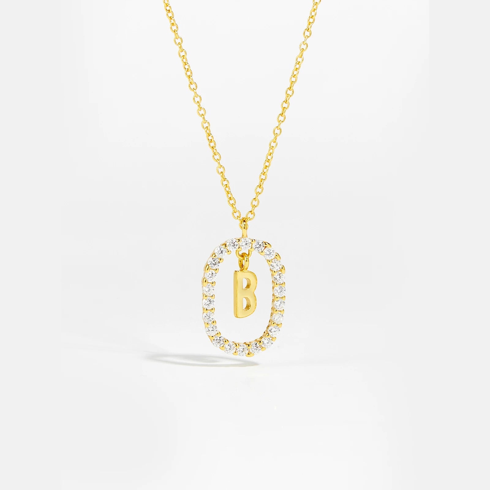 Moissanite Letter Necklace - 925 Sterling Silver - MAURÉ