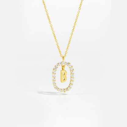 Moissanite Letter Necklace - 925 Sterling Silver - MAURÉ