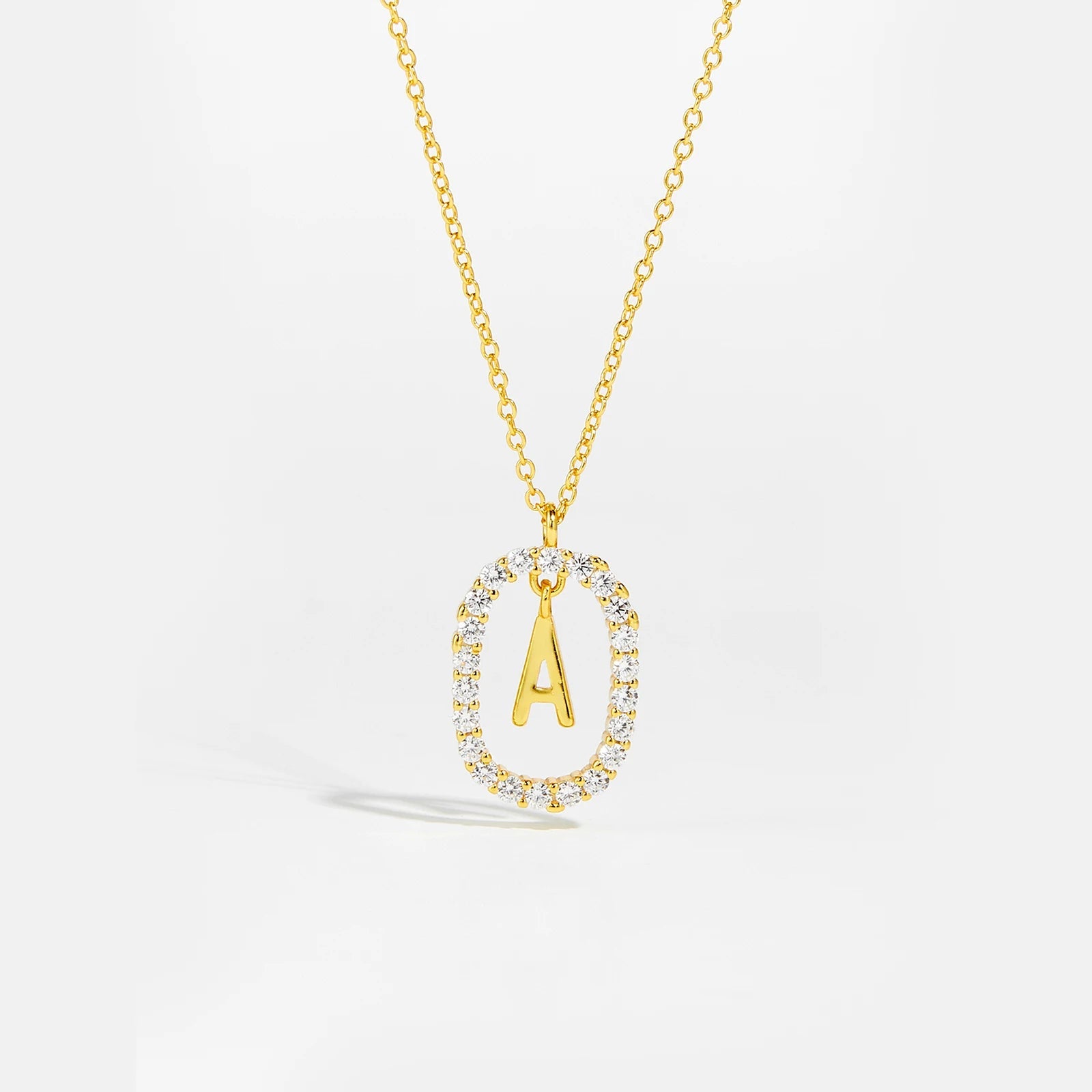 Moissanite Letter Necklace - 925 Sterling Silver - MAURÉ