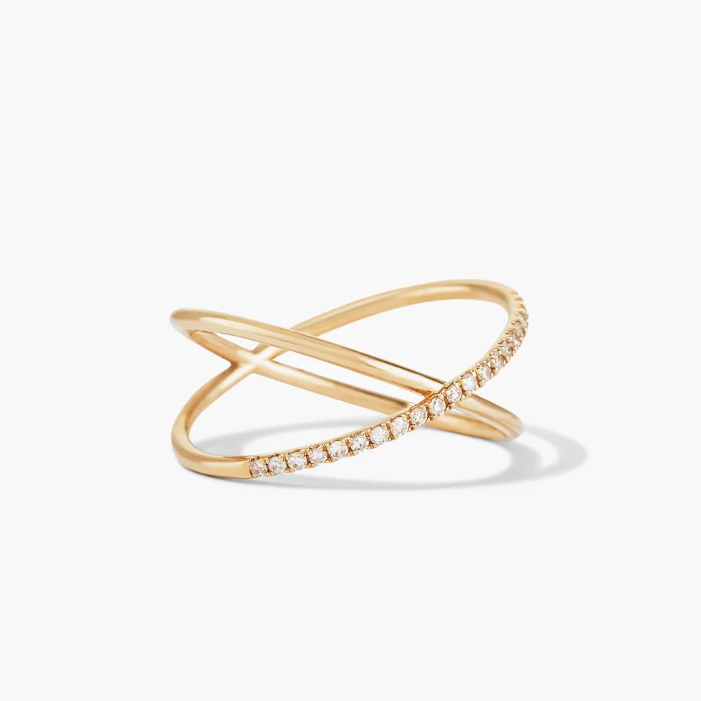 Pavé Diamond X Ring - MAURÉ